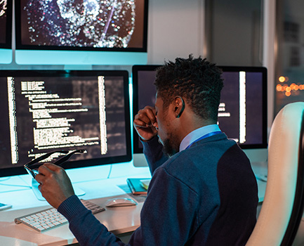 IT support technician resolving technical issues and maintaining network performance